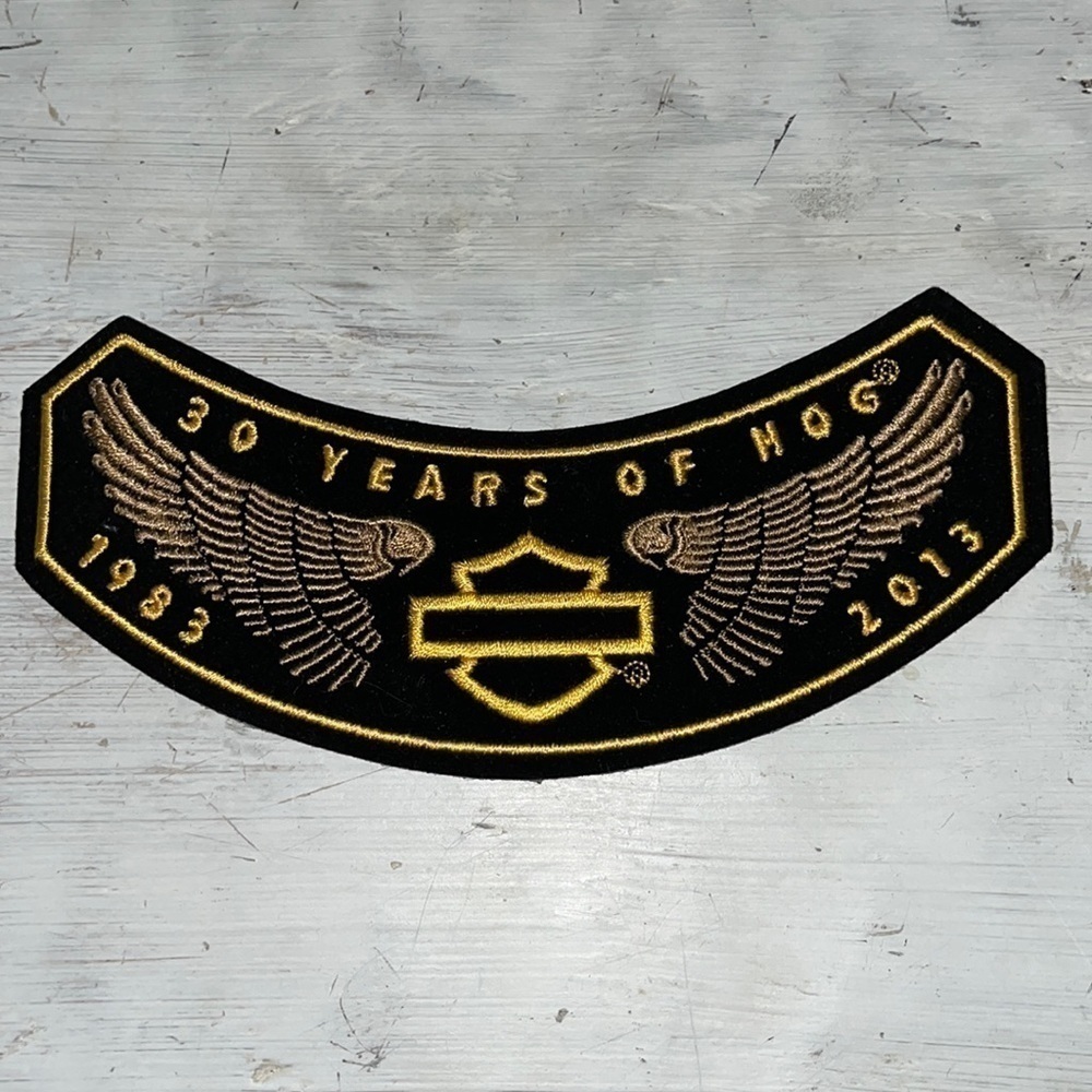 Harley Owners Group 30 Years Of HOG 1983 - 2013 Sew On Embroidered Patch